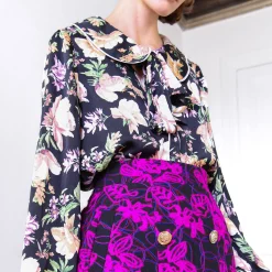 Cheap Chemisier Calliope Noir Studio Outlet Vêtements|Tops & Blouses