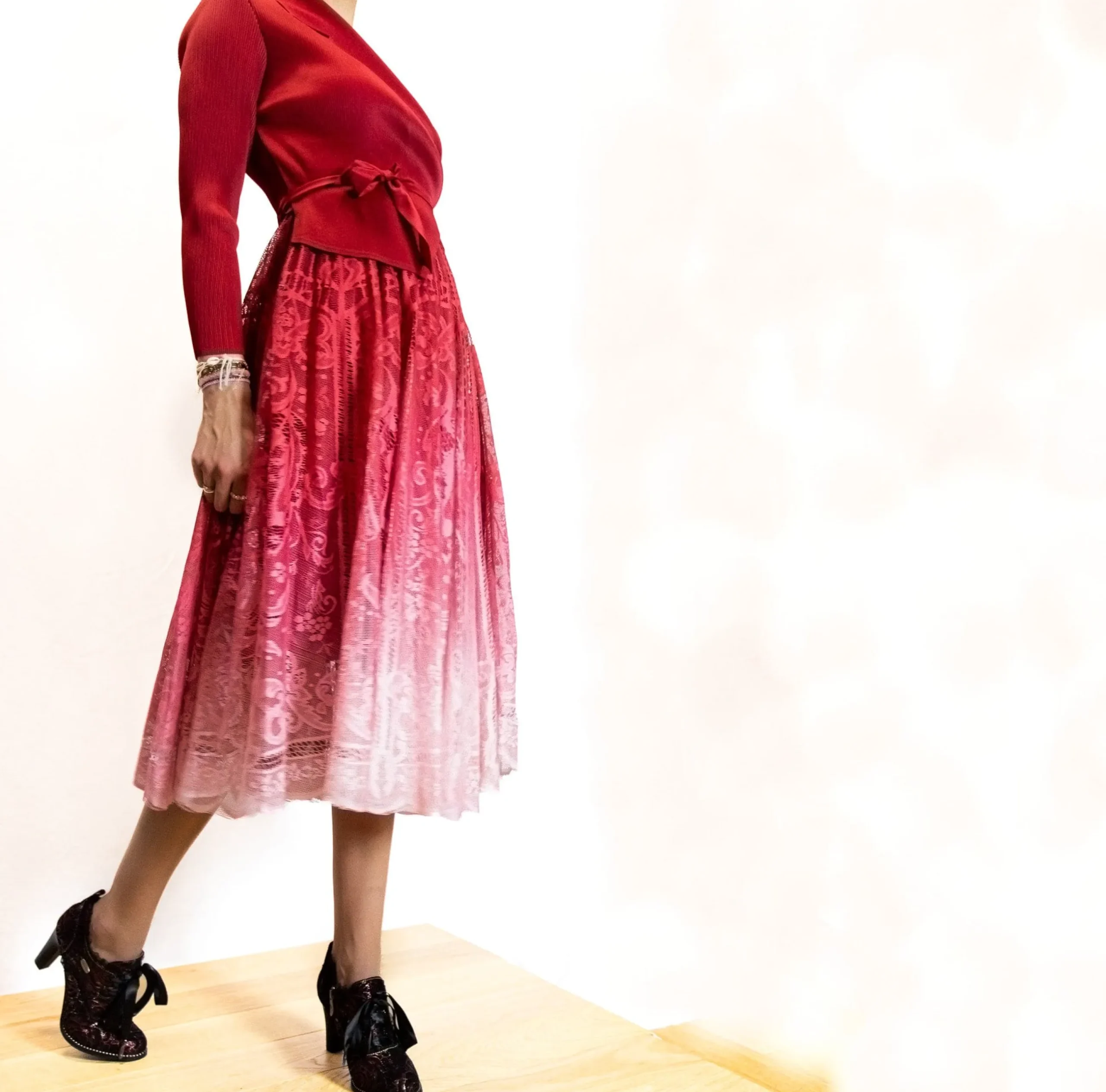 Sale Robe Dundee Rouge dégradé Exclusivité Robes